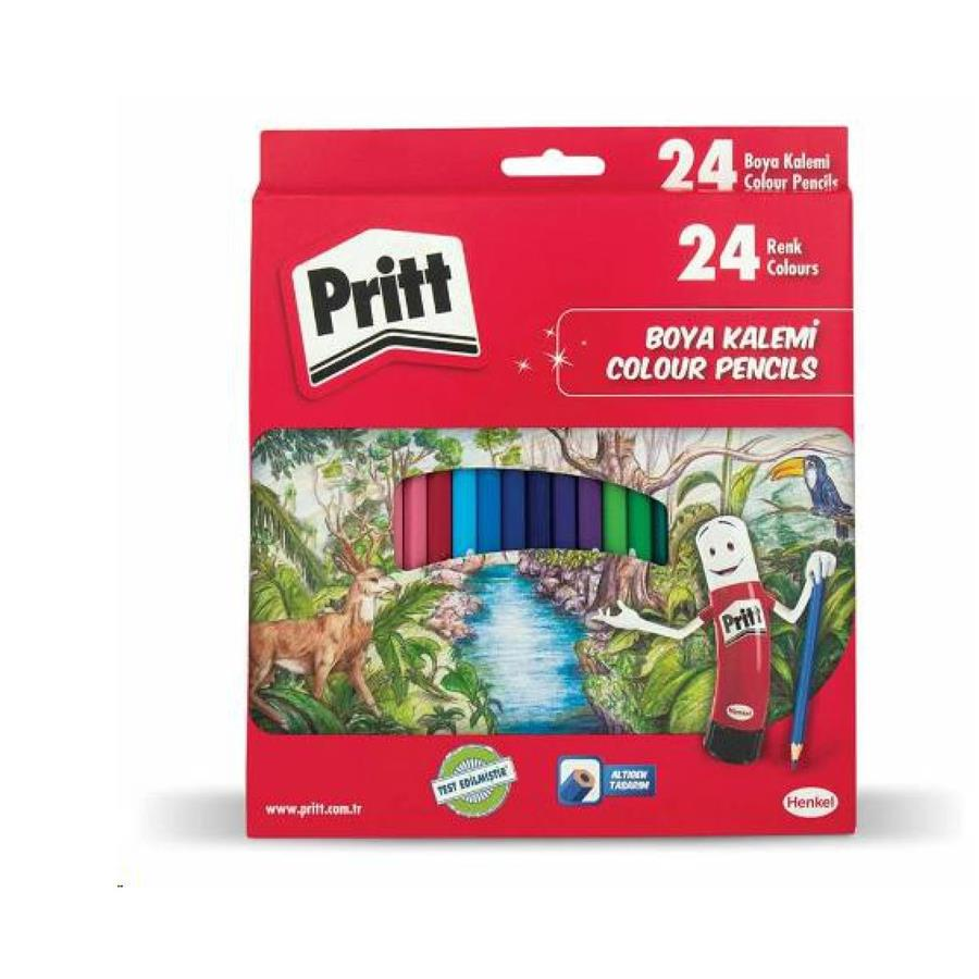 Pritt Kuru Boya Karton Kutu Tam Boy 24 Renk 1221351