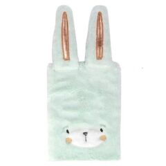 Pyrus A5 Peluş Tavşanlı Turkuaz Çizgili Defter