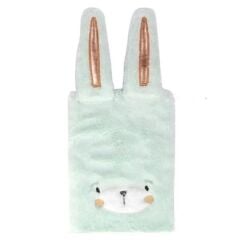 Pyrus A5 Peluş Tavşanlı Turkuaz Çizgili Defter