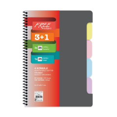 Keskin Color A4 3+1 100 Yaprak Ayraçlı Free Subject Defter