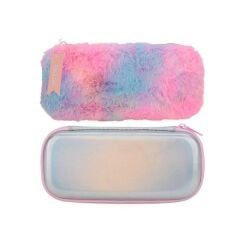 Syloon Eva Pembe-Mor Peluş Kalem Kutusu