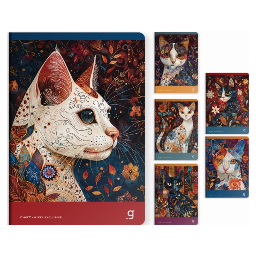 Gıpta C Art Tel Dikişli Karton Kapak Defter A4 60 Yp Kareli