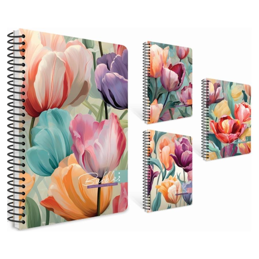Gıpta Bubble Spiralli Sert Kapak Defter 17x24 100 Yp Çizgili