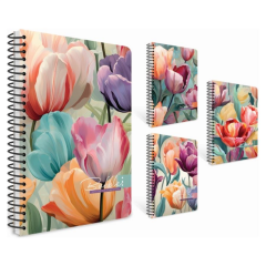 Gıpta Bubble Spiralli Sert Kapak Defter 17x24 100 Yp Kareli