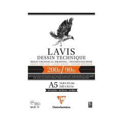 Clairefontaine A5 Lavis Çizim Bloğu 200Gr 20Yp