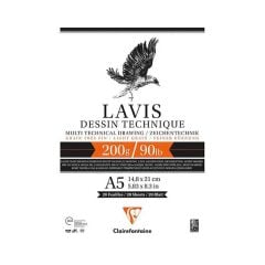 Clairefontaine A5 Lavis Çizim Bloğu 200Gr 20Yp