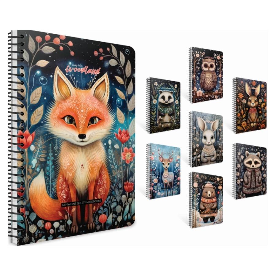 Gıpta Woodland Spiralli Sert Kapak Defter 17x24 120Yp Çizgili