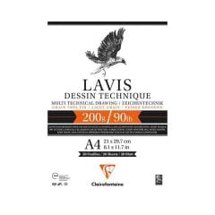 Clairefontaine A4 Lavis Çizim Bloğu 200Gr 20Yp