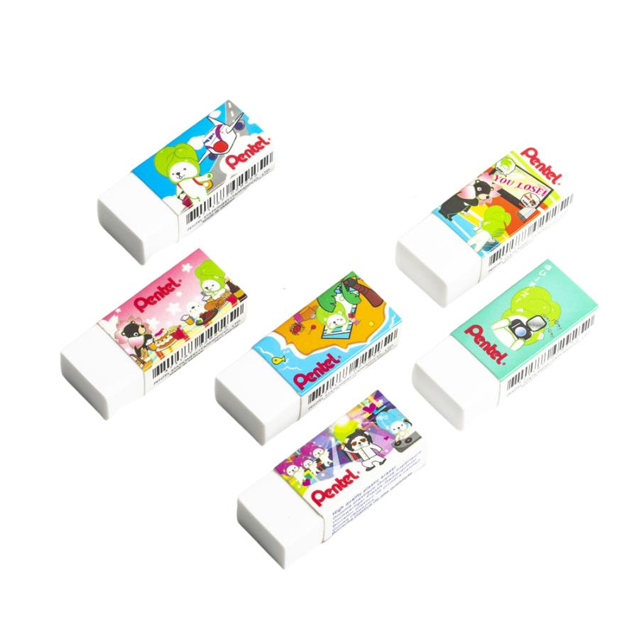 Pentel Hi-Polymer Silgi - Küçük Boy - Karikatür Desenli