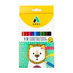 Adel Jumbo Hexa Boya Kalemi 12 Renk Tam Boy