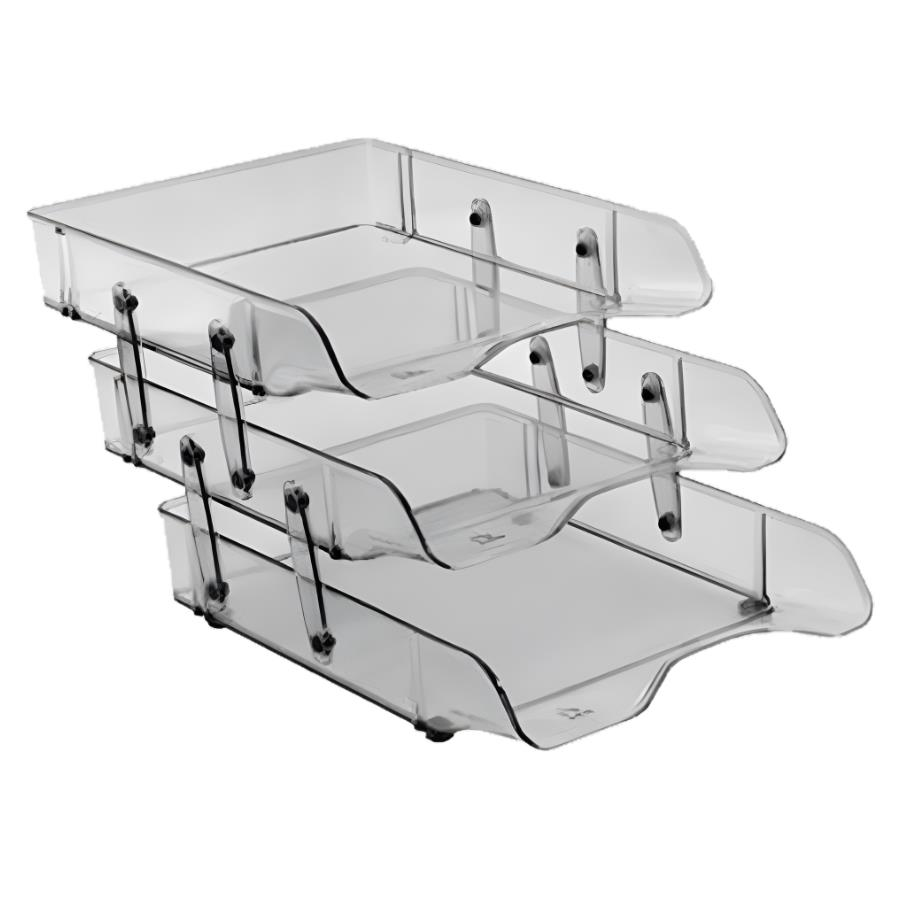 Bafix Evrak Rafı Hareketli Plastik 3lü Şeffaf