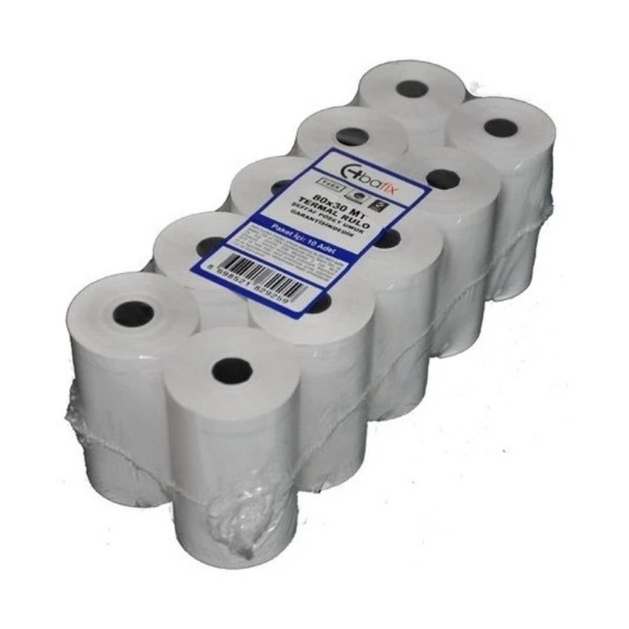 Bafix Yazar Kasa Rulosu Termal 80x30 Mt 10 Adet