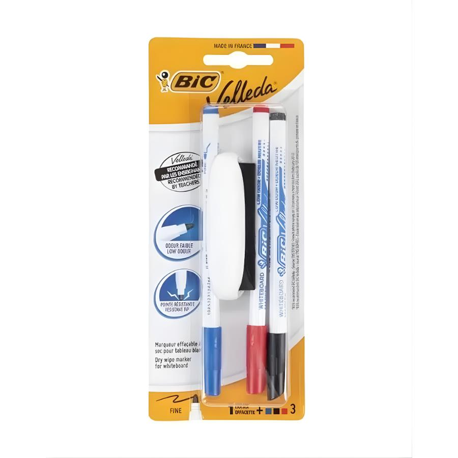 Bic Velleda Çocuk Tahta Kalemi 3lü ve Tahta Silgili