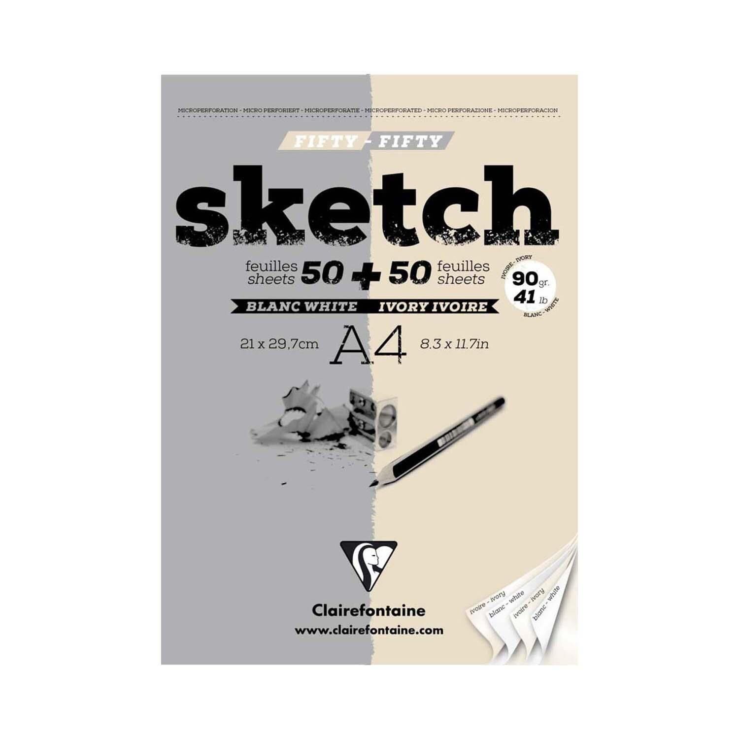 Clairefontaine Sketch Blok 50+50Yp 90Gr