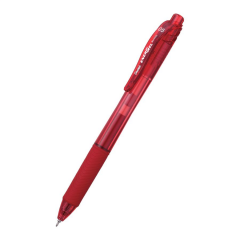 Pentel İğne Uçlu 0.5 mm Mekanizmalı Likit Jel Roller Kalem Kırmızı