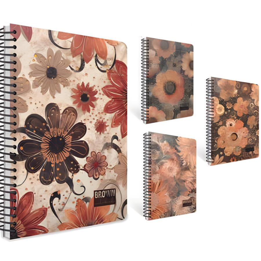 Gıpta Brown Book Spiralli Sert Kapak Defter 17x24 100 Yp Kareli