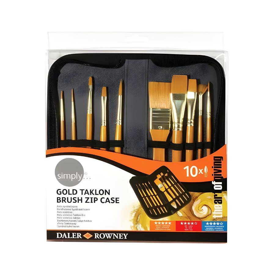 Daler Rowney Taklon Sımply Akrılık Boya Çantalı Fırça Set 216929010