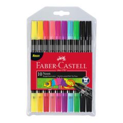 Faber-Castell Çift Taraflı Neon K. Kalem 10 Renk
