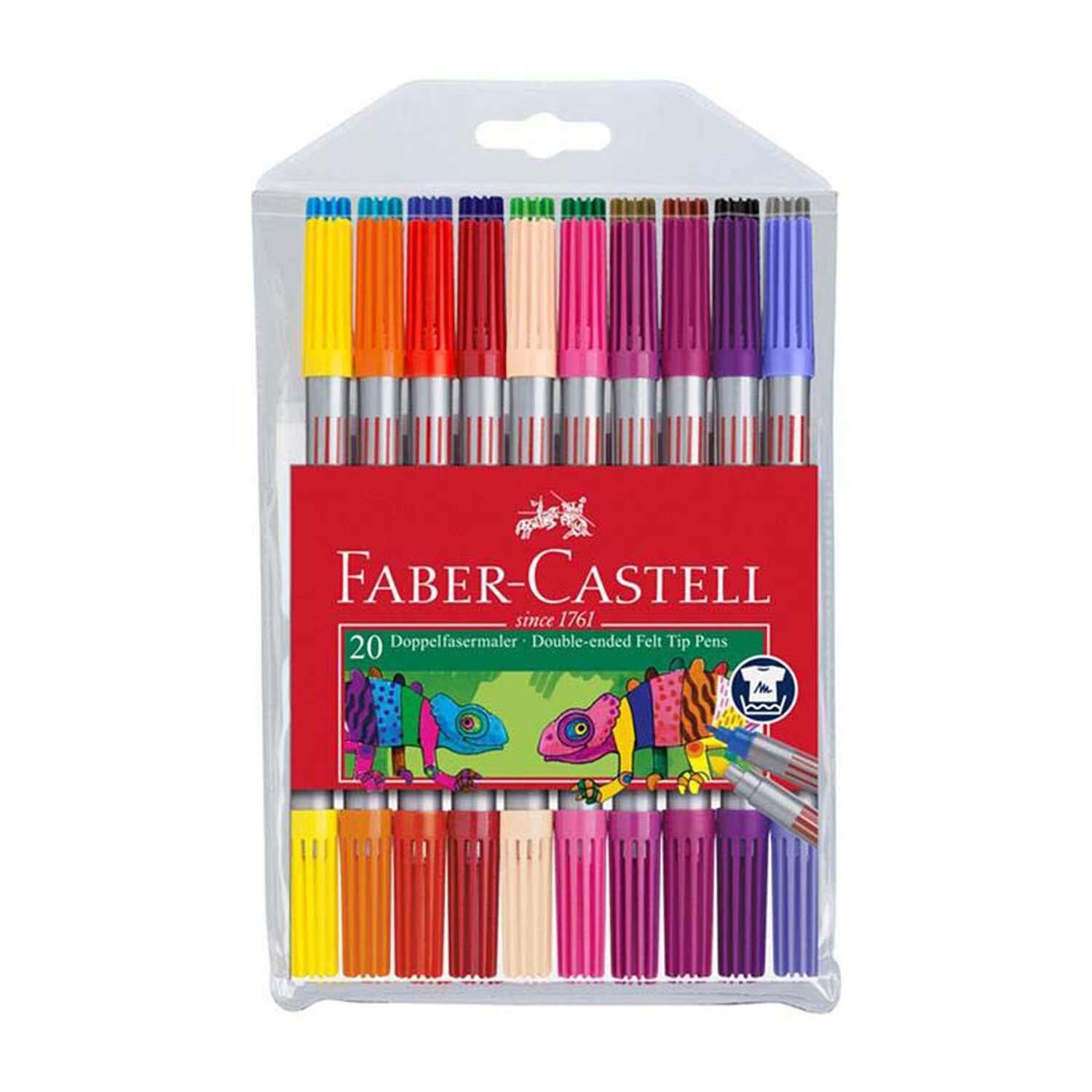 Faber-Castell Çift Taraflı Keçeli Kalem 20 Renk