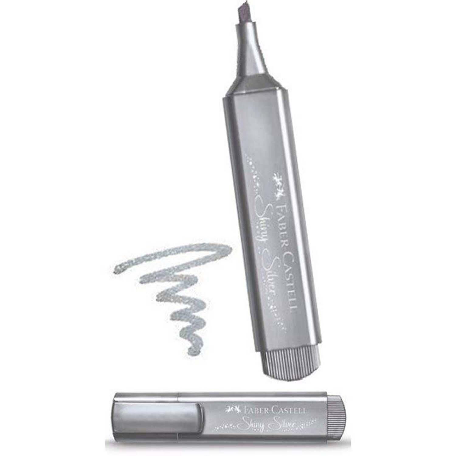 Faber-Castell Fosforlu Kalem 46 Metalik Gümüş