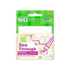 Gıpta Stickn Şeffaf Yapışkanlı Kare Not Kağıdı Beyaz 21712