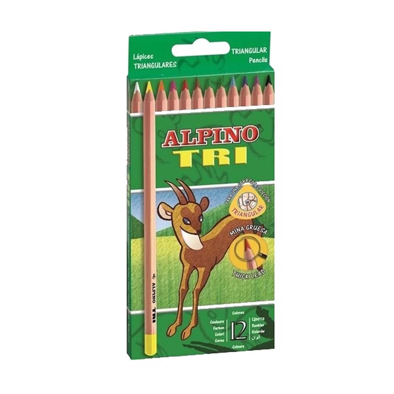 Alpino Üçgen Kuru Boya 12 Renk