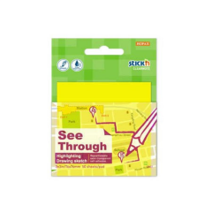 Hopax Stıckn Yapışkanlı Not Kağıdı Yarı Saydam 50yp 76x76 Neon Sarı 21709