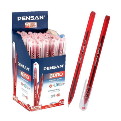 Pensan Büro Tükenmez Kalem 1Mm Kırmızı 50li 2270
