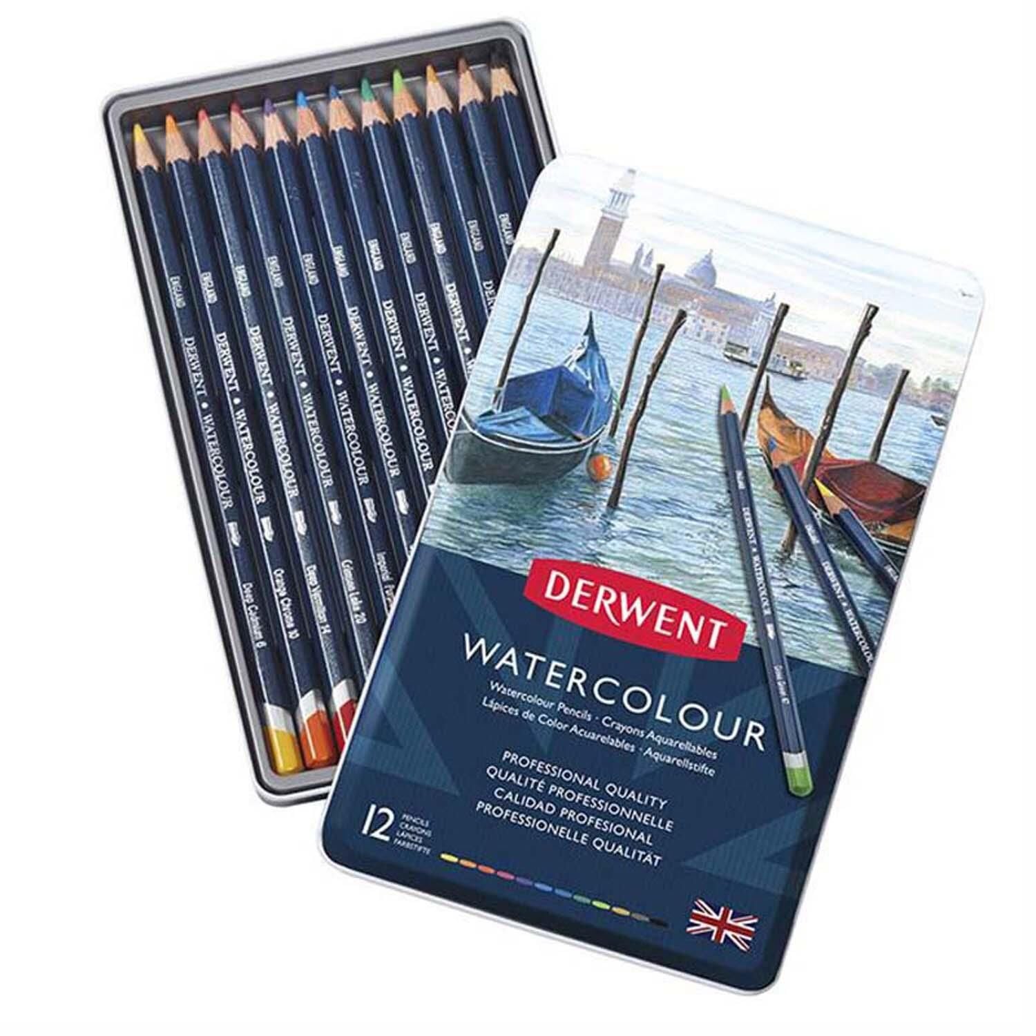 Derwent Watercolour 12'li Teneke Kutu