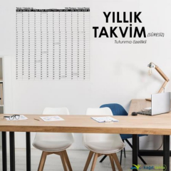 120X100Cm Takvım Planlayıcı Panda