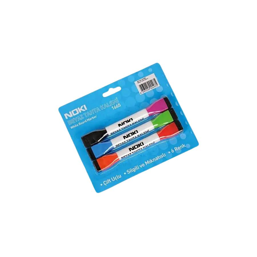 Noki Beyaz Tahta Kalemi Çift Uçlu Silgili 3'Lü Blister