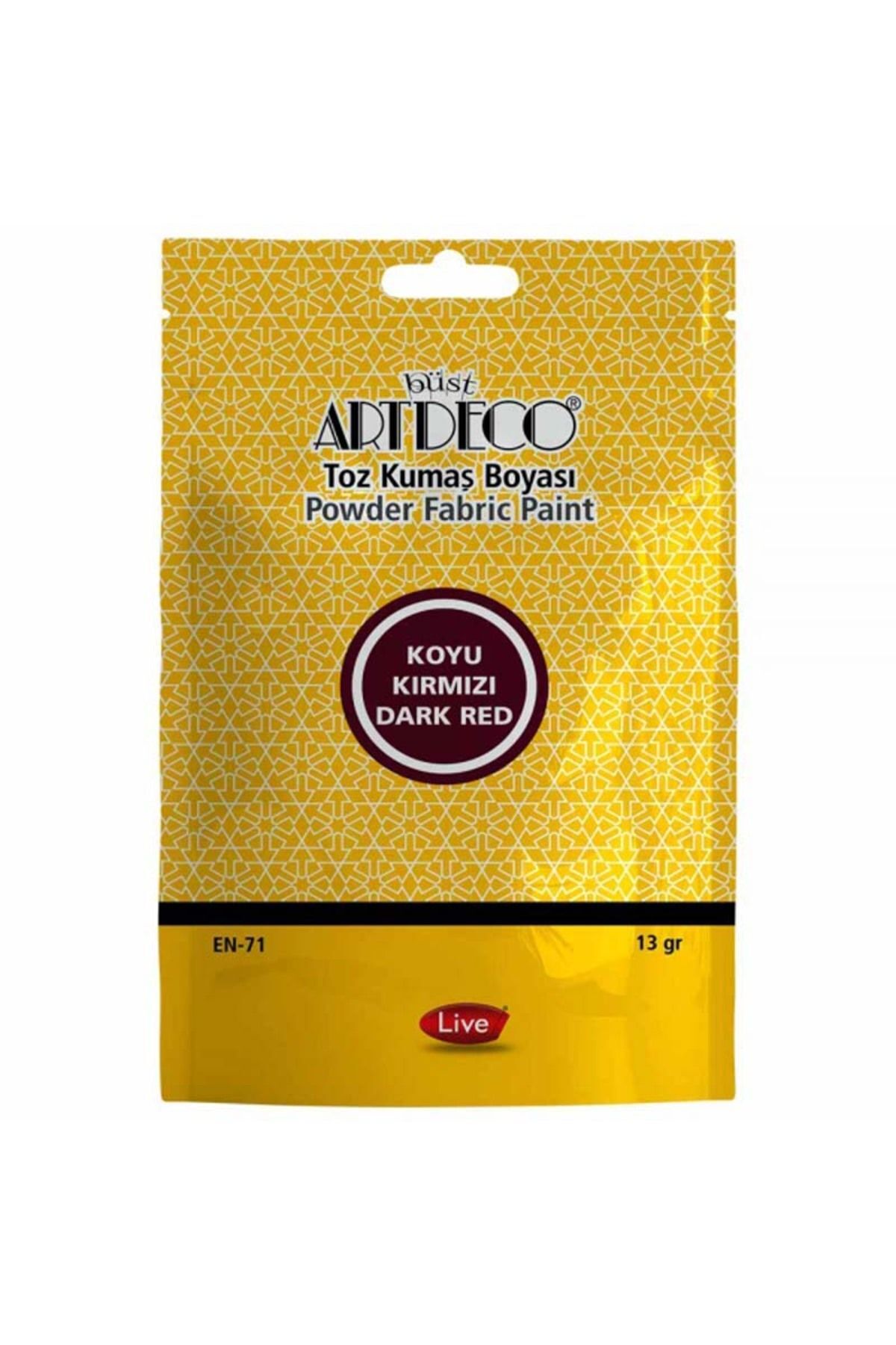 Artdeco Toz Kumaş Boyası 13gr Koyu Kırmızı 1107