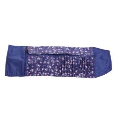 Kaukko Roll Art Lacivert Çiçekli Kalem Çantası