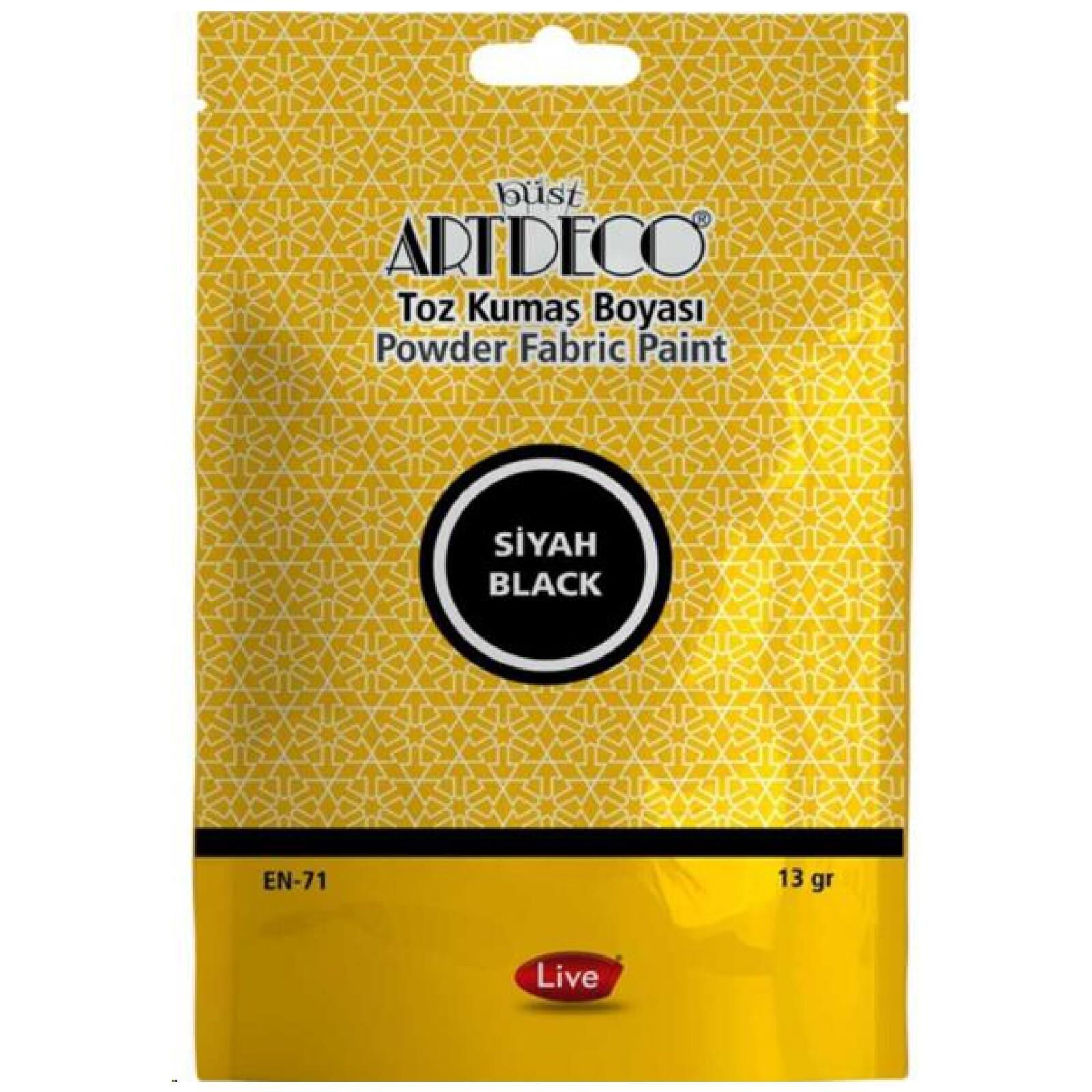 Artdeco Toz Kumaş Boyası 13gr Siyah 1118