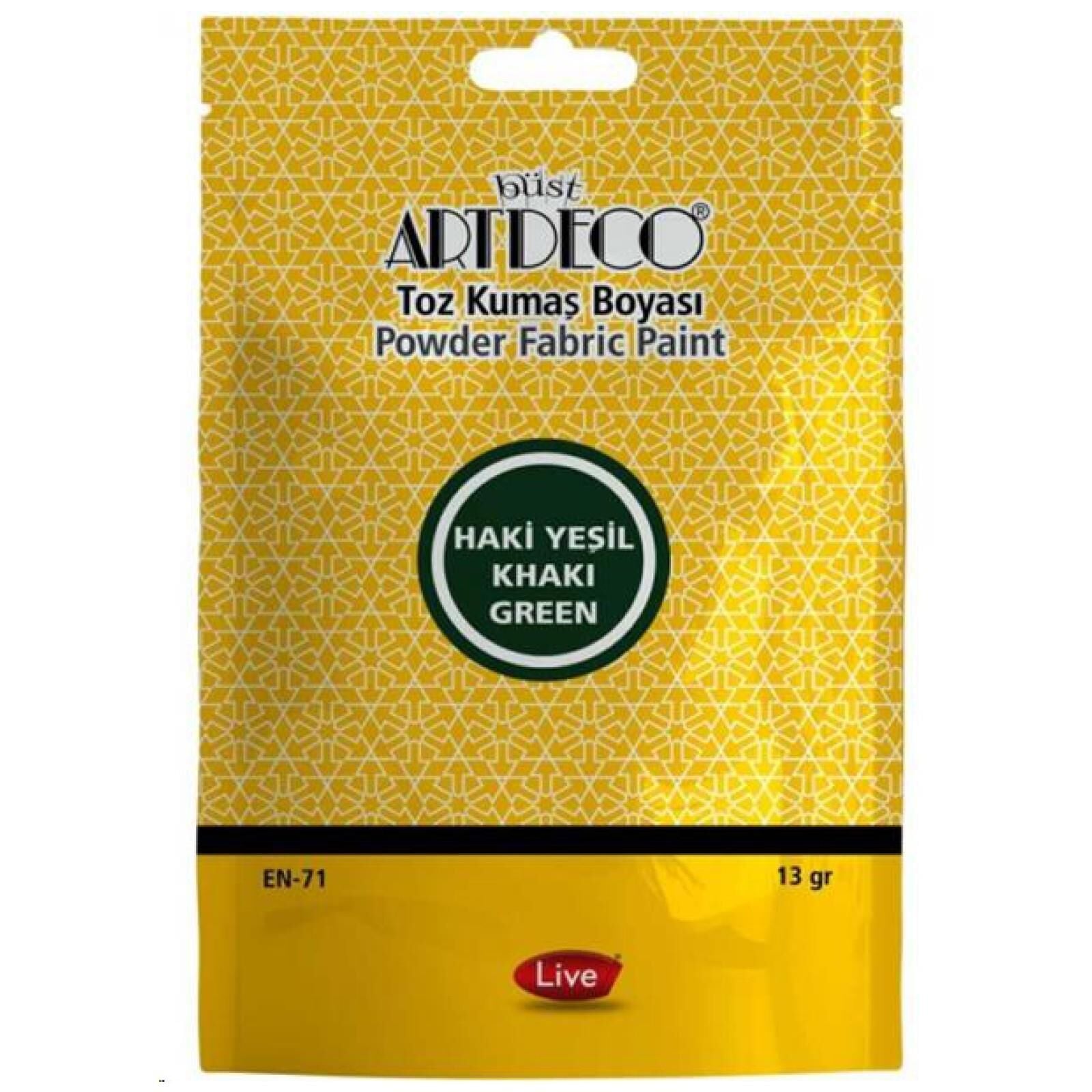 Artdeco Toz Kumaş Boyası 13gr Haki Yeşil 1131