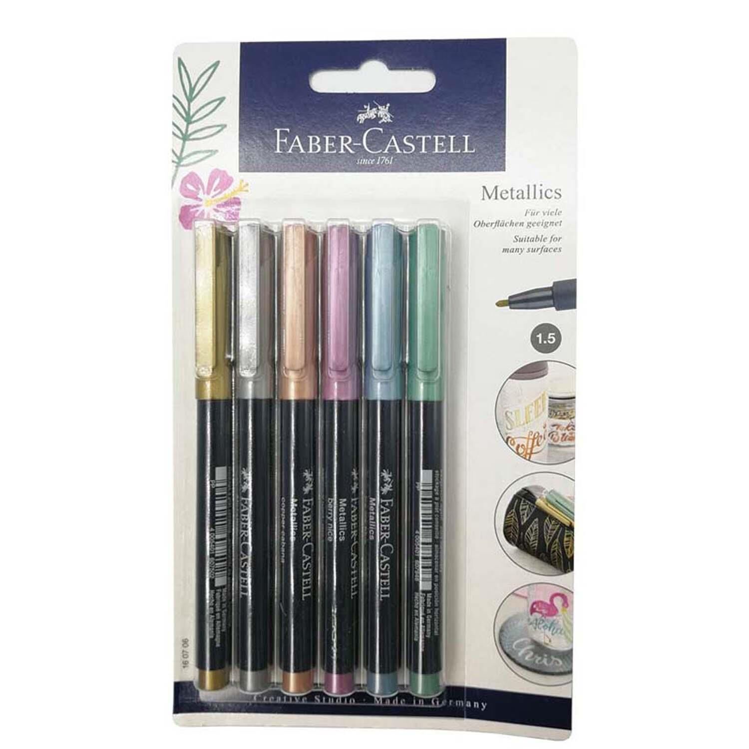 Faber-Castell Metalik Markör 6'Lı Set
