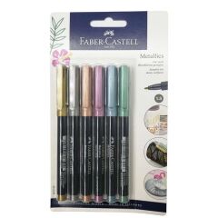 Faber-Castell Metalik Markör 6'Lı Set
