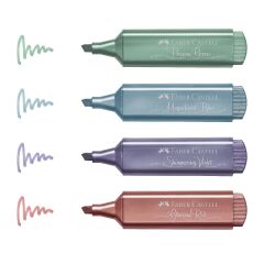 Faber-Castell Fosforlu Kalem 4 Renk Metalik