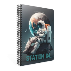 Gıpta Station A4 80yp Kareli Sp Karton Kapak Defter 7180
