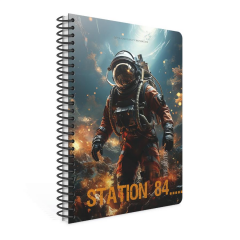 Gıpta Station A4 80yp Kareli Sp Karton Kapak Defter 7180