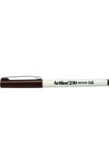 Artline 210N Keçe Uçlu Yazı Kalemi  0.6mm Koyu Kahverengi