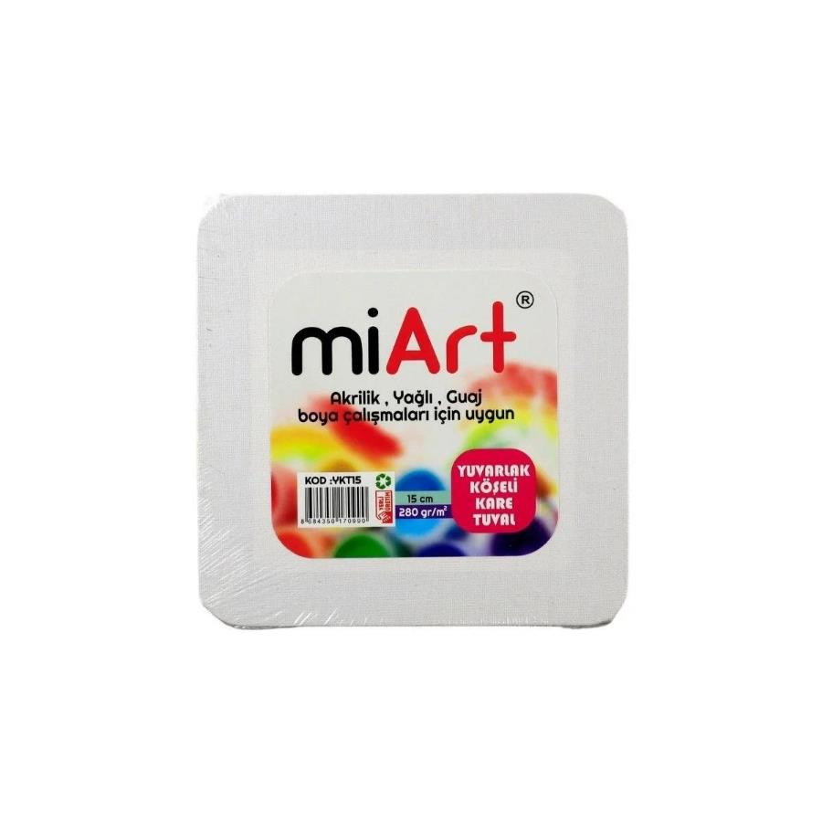 Miart Yuvarlak Köşeli Kare Tuval 15cm