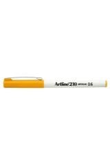 Artline 210N Keçe Uçlu Yazı Kalemi  0.6mm Sarı