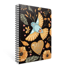 Gıpta Night Book Spiralli Sert Kapak Defter 17x24 120yp Kareli