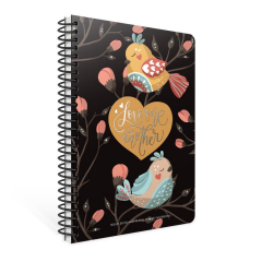 Gıpta Night Book Spiralli Sert Kapak Defter 17x24 120yp Kareli