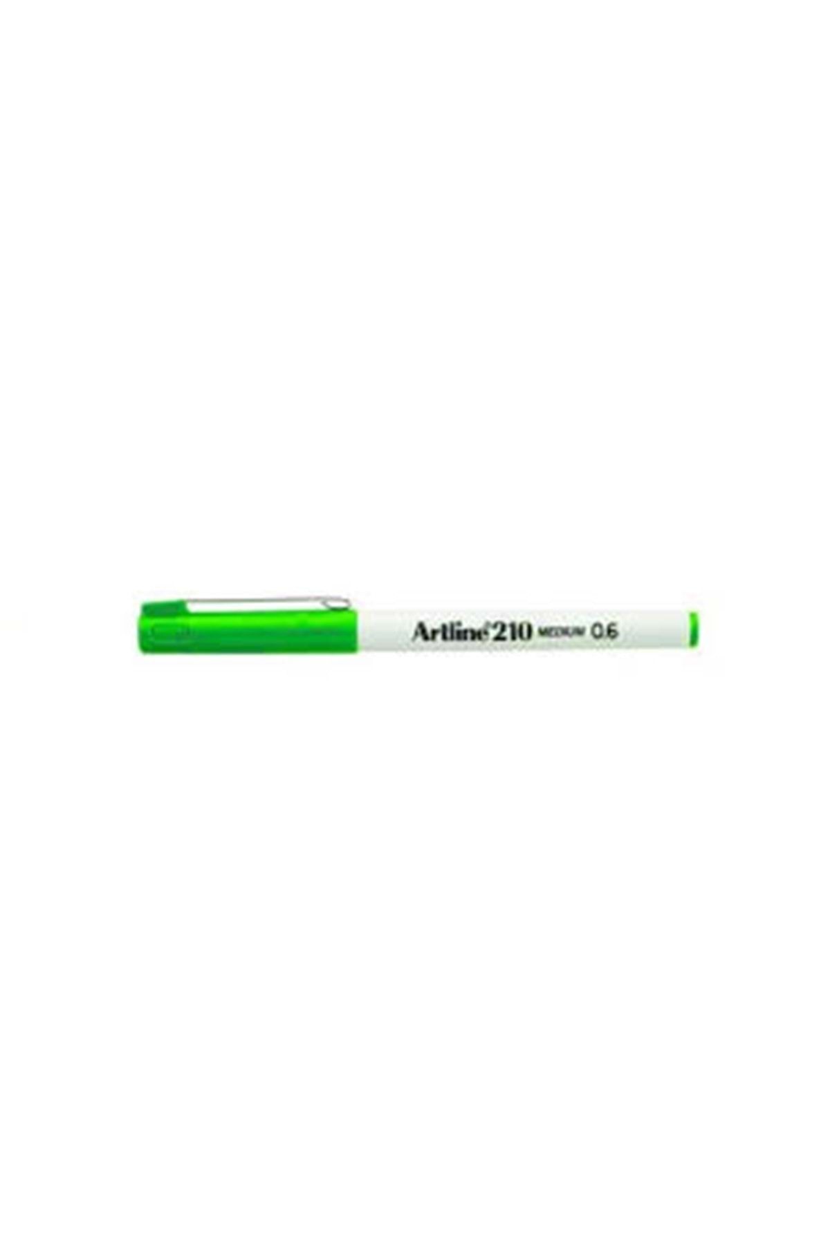 Artline 210N Keçe Uçlu Yazı Kalemi  0.6mm Sarımsı Yeşil