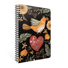 Gıpta Night Book Spiralli Sert Kapak Defter 17x24 120yp Çizgili