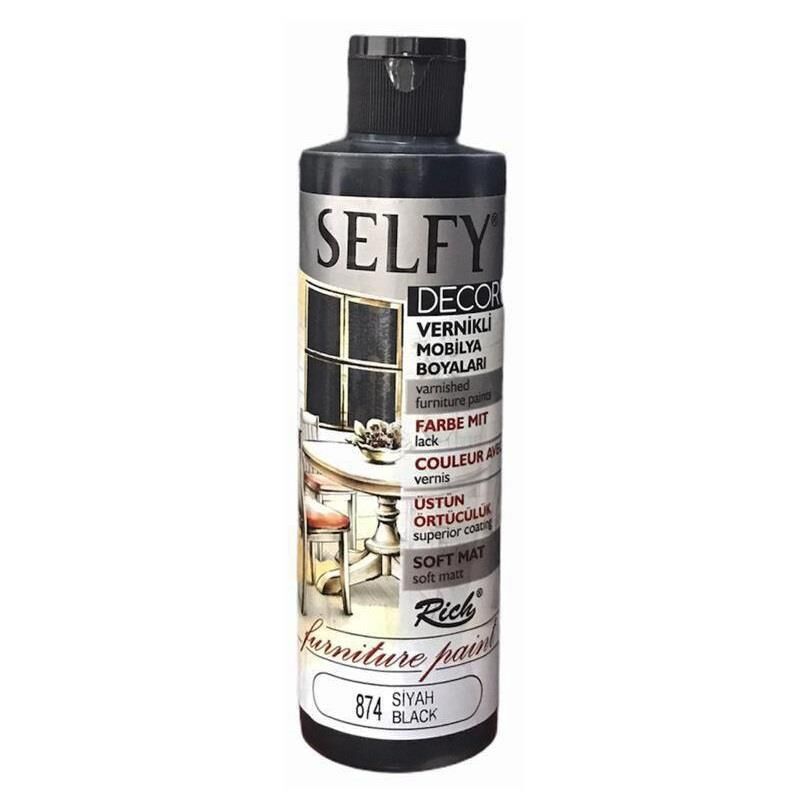 Rich Selfy Decor Vernikli Boya 240 Cc Siyah