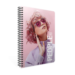 Gıpta People Spiralli Sert Kapak Defter 17x24 120yp Çizgili