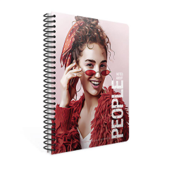 Gıpta People Spiralli Sert Kapak Defter 17x24 120yp Çizgili